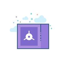 Safe box icon flat color style vector illustration