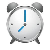 Clock icon in color. Alarm wall time vector