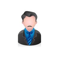 Businessman avatar icon in colors. vector