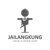 Jailangkung logo vector icon illustration design. A ghostly calling doll. Spiritual puppet game. Indonesian traditional ghosts puppet game.