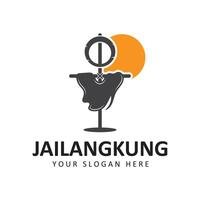 Jailangkung logo vector icon illustration design. A ghostly calling doll. Spiritual puppet game. Indonesian traditional ghosts puppet game.