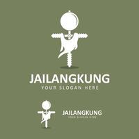 Jailangkung logo vector icon illustration design. A ghostly calling doll. Spiritual puppet game. Indonesian traditional ghosts puppet game.