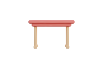 a pink stool with wooden legs png