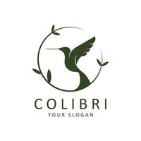 hermosa sencillo pájaro colibri logo diseño vector. esta logo es genial para empresas o negocios relacionado a animales, y naturaleza fotógrafo vector