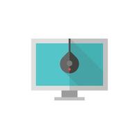 Monitor calibration icon in flat color style. Printing color standard vector