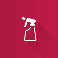 Sprayer bottle flat color icon long shadow vector illustration