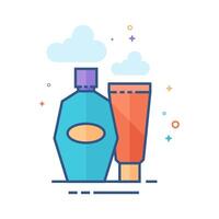 Lotion tube icon flat color style vector illustration