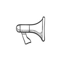 Hand drawn sketch icon megaphone vector