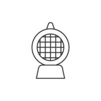 Hazard light icon in thin outline style vector