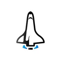 Space shuttle icon in duo tone color. Exploration satellite carrier vector