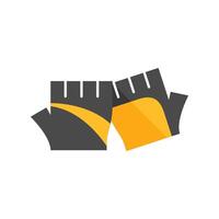 Sport gloves icon in flat color style. Cycling motorcycle race hand protection vector