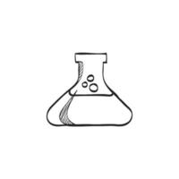 Hand drawn sketch icon beaker vector