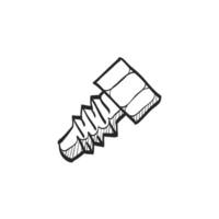 Hand drawn sketch icon bolt vector