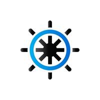 Ship steer wheel icon in duo tone color. Transportation sea navigate vector