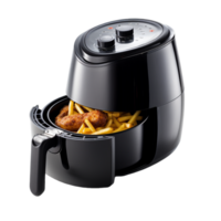 Air fryer kitchen machine on transparent background, green color png