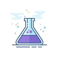 Beaker icon flat color style vector illustration