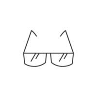 Eyeglasses icon in thin outline style vector