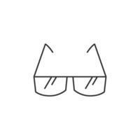 Eyeglasses icon in thin outline style vector