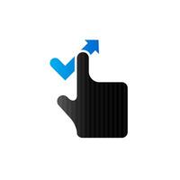 Finger gesture icon in duo tone color. Gadget touch pad smartphone laptop vector