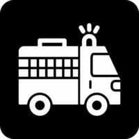 policía camioneta vecto icono vector