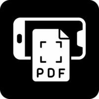 teléfono inteligente pdf vecto icono vector