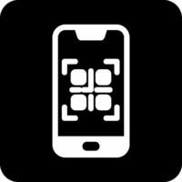 teléfono inteligente qr código vecto icono vector