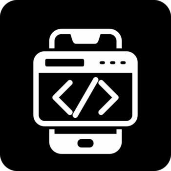 Smartphone Coding Vector Icon