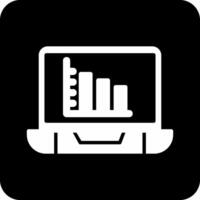 Online Bar Chart Vector Icon