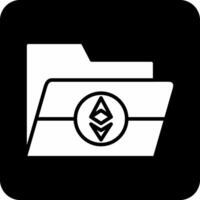 ethereum carpeta vecto icono vector