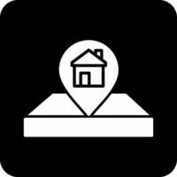 casa ubicación alfiler vecto icono vector