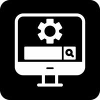 Computer Search Engine Vector Icon