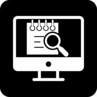 File Search Computer Vector Icon
