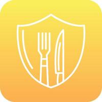 Cutlery Shield Vector Icon