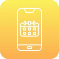 Smartphone Calendar Vector Icon