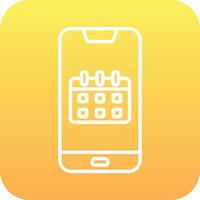 Smartphone Calendar Vector Icon