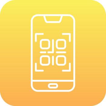 teléfono inteligente qr código vecto icono vector