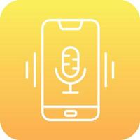 Mobile Voice Assistant Vector Icon