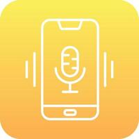 Mobile Voice Assistant Vector Icon