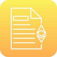 Ethereum Document Vector Icon