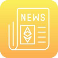 Ethereum News Vector Icon