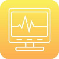 ecg leyendo vecto icono vector