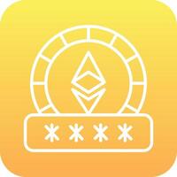 Ethereum Password Vector Icon