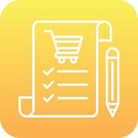 Shopping List Vector Icon