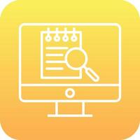 File Search Computer Vector Icon