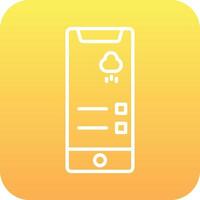 Phone Weather Forcast Vector Icon