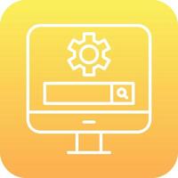Computer Search Engine Vector Icon