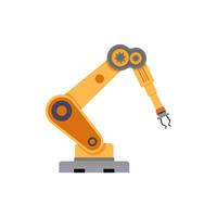 Ai hand robot for factory, machinery industry intelligence. Vector automation hand technology, illustration industry arm intelligence, production innovation