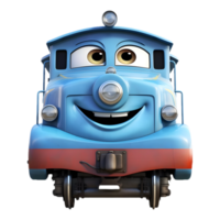 AI generated 3D Rendering of a Colorful Train on Transparent Background - Ai Generated png