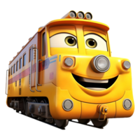 AI generated 3D Rendering of a Colorful Train on Transparent Background - Ai Generated png