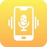 Mobile Voice Assistant Vector Icon
